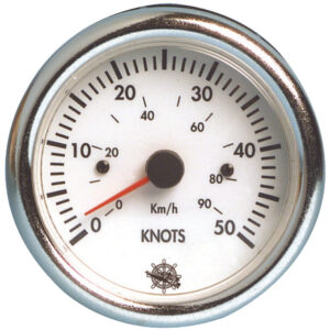 27 525 01 Spidometro 0 50 Nodi 12 V Bianco Con Totalizzatore Osculati 27.524.01 Spidometro 0-50 nodi 12 V Osculati